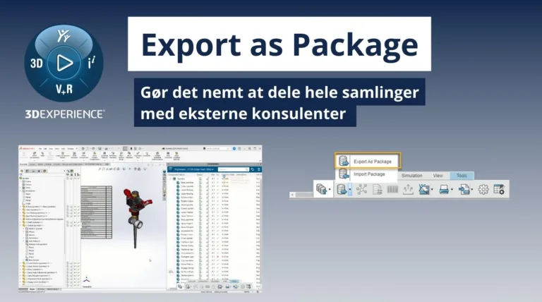 3DEXPERIENCE Export as Package - nemmere at dele samlinger
