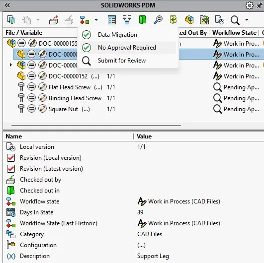 SOLIDWORKS PDM Standard - Implementeret fuldt ud I SOLIDWORKS